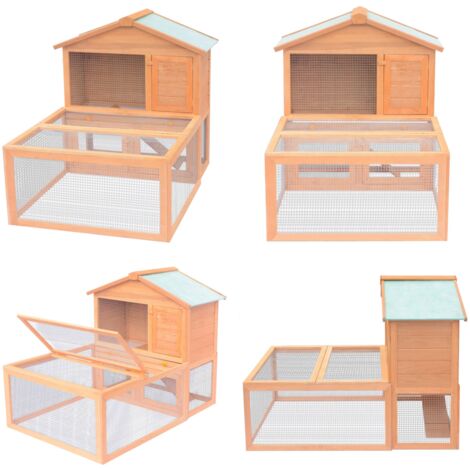 Cage pour animaux Bois - Clapier Lapin - Cages Pour Animaux - Animal Domestique - Habitat Petit Animal - Accessoires Animaux - Home & Living