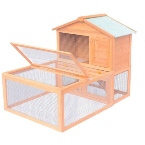 Cage pour animaux Bois - Clapier Lapin - Cages Pour Animaux - Animal Domestique - Habitat Petit Animal - Accessoires Animaux - Home & Living