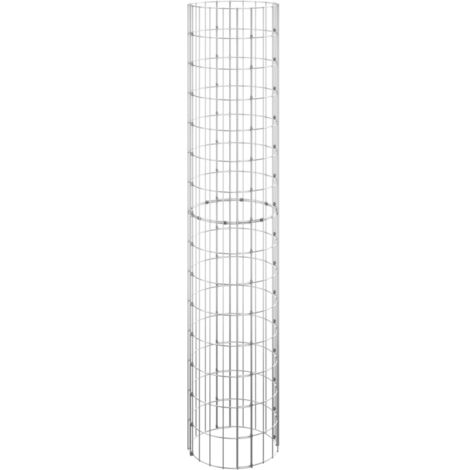 Poteau De Clôture Gabiona – Tube Carré Galvanisé 40x60 Mm, Longueur 100 Cm, Anti-basculement Pour Gabions