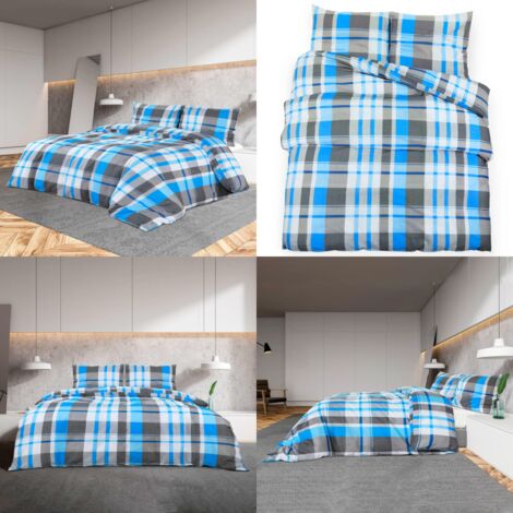 Ensemble De Couette Twin à Carreaux Harvard - Blanc Et Marron - Regal Collection Coton Satin 300 Fils