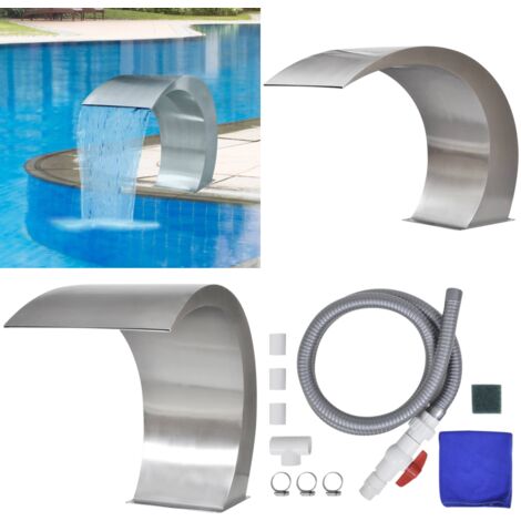 Fontaine De Piscine Cascade De Piscine 22x60x70 Cm Acier Inoxydable 304 VidaXL