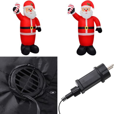 Père Noël gonflable avec LED 120 cm - Père Noël gonflable -  décoration de Noël - Home & Living