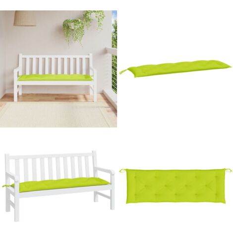 Coussin De Banc De Jardin étanche - Épaisseur 5 Cm - Taille 180x35 Cm (autres Tailles Dispo) - Gris - Housse Amovible
