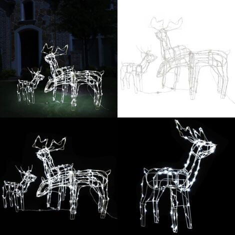 Cordon lumineux de Noël 3 pcs Rennes 229 LED - Guirlande Lumineuse Noel - Decoration Noel Exterieur - Decor Luminaire Noel - Illumination Noel - Sapin Noel - Home & Living