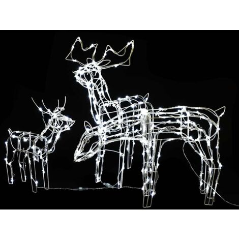 Cordon lumineux de Noël 3 pcs Rennes 229 LED - Guirlande Lumineuse Noel - Decoration Noel Exterieur - Decor Luminaire Noel - Illumination Noel - Sapin Noel - Home & Living