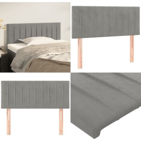 Tête de lit Gris clair 80x5x78/88 cm Velours - tête de lit - têtes de ...