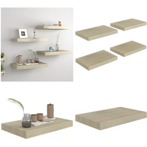 Étagère Murale Flottante Gris Brillant 60x23,5x3,8 Cm MDF | Leroy Merlin