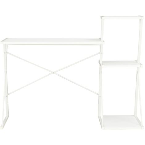 VBChome Bureau Avec étagère - 125 X 46 X 79 Cm