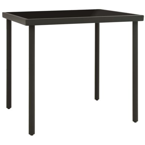 Table De Jardin 80x80x72 Cm En Maille Métallique Anthracite - Table Patio, Terrasse, Extérieur