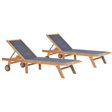 Transat Pliable Inclinable 7 Positions Matelas Inclus - Chaise Longue