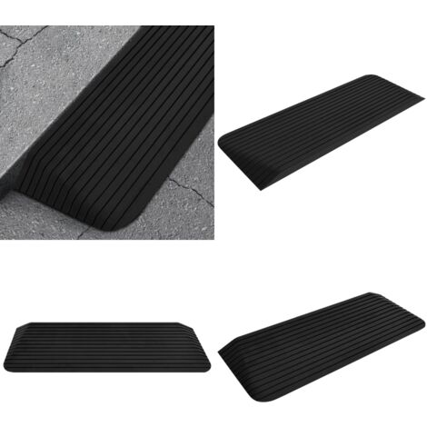 Rampe Seuil Caoutchouc 50x27x13 Cm – Rampe D'Accès Trottoir Voiture, Fauteuil Roulant, Moto