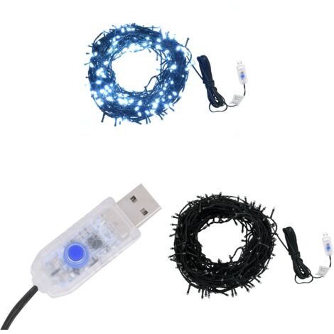 Guirlande lumineuse 400 LED Int/Ext 40 m Blanc froid - Guirlande Lumineuse Noel - Décoration Noel - Lumières Led Extérieur - Guirlande Lumineuse Intérieur - Guirlande Lumineuse Blanche - Home & Living