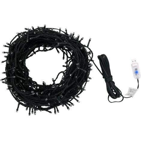 Guirlande lumineuse 400 LED Int/Ext 40 m Blanc froid - Guirlande Lumineuse Noel - Décoration Noel - Lumières Led Extérieur - Guirlande Lumineuse Intérieur - Guirlande Lumineuse Blanche - Home & Living