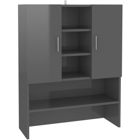 Meuble pour machine à laver Gris brillant 70,5x25,5x90 cm - meuble pour machine à laver -  meubles pour machine à laver - Home & Living