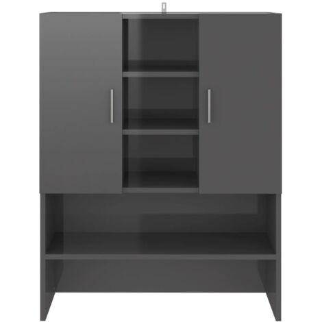 Meuble pour machine à laver Gris brillant 70,5x25,5x90 cm - meuble pour machine à laver -  meubles pour machine à laver - Home & Living