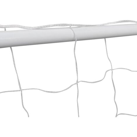 Buts de football 2 pcs avec filets 182x61x122 cm Acier Blanc - but de football -  buts de football - Home & Living