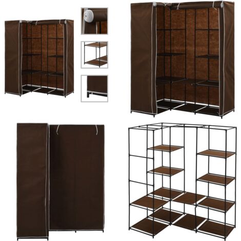 Garde-robe d'angle Marron 130x87x169 cm Meubles D'angle