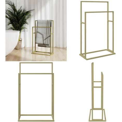 Porte-serviettes sur pied Doré 48x24x78,5 cm Fer - porte-serviettes -  porte-serviettes - Home & Living