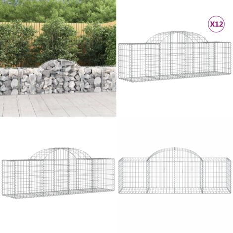 Paniers Gabions Arqu S Pcs X X Cm Fer Galvanis Panier De Gabion Paniers De