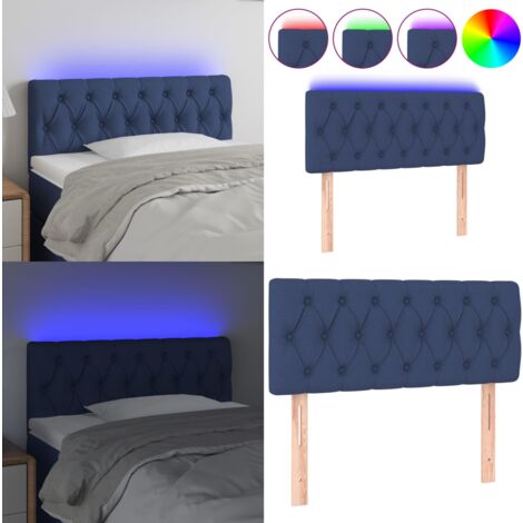 Tête De Lit à LED | Décoration Murale Crème 180x5x78/88 Cm Tissu Cfw51250 90596691