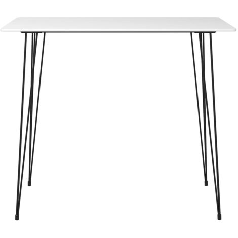 Table de bar Blanc 120x60x105 cm - Table De Bar - Table Haute - Table Bistrot - Meuble Design - Table Blanche - Home & Living