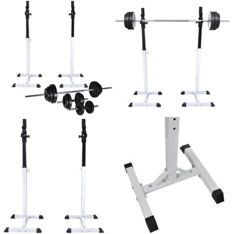 Support Haltères Rack Power 2 Porte-disques Pour Rack De Musculation - Support Poids Olympiques, Capacité 300 Kg Rangement Poids Home Gym