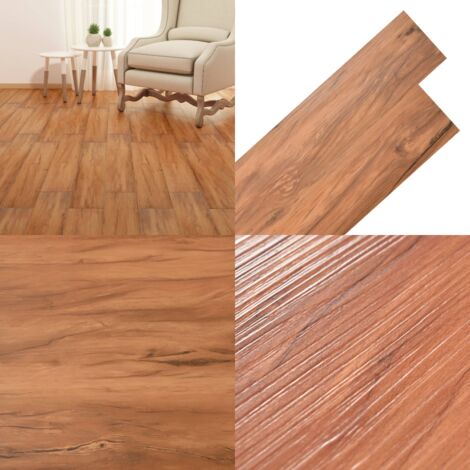 Carrelage Autocollant Vintage Cryntel EZ Parquet Châtaigne - Lot De 10 Carreaux 30x30 Cm