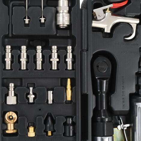 Kit d'outils pneumatiques 70 pcs - Ensemble D'outils Pneumatiques - Outils Pneumatiques Professionnels - Kit D'outillage Pneumatique - Meuleuse Pneumatique - Clé À Chocs Pneumatique - Home & Living