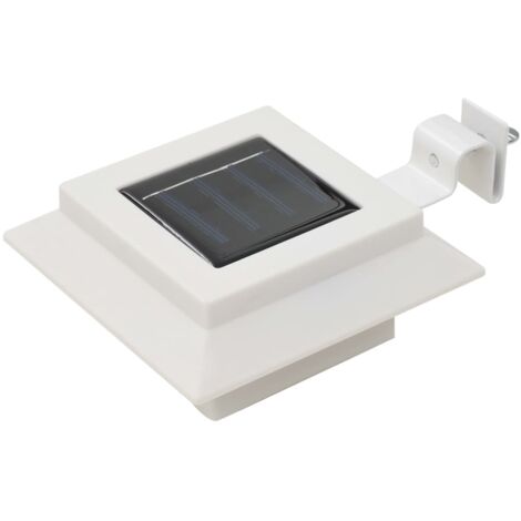 Lampe solaire à LED carrée d'extérieur 6 pcs 12 cm Blanc - Lampes Solaires Exterieures - Éclairage Solaire - Lumières Led Extérieures - Luminaires Extérieurs - Décoration Jardin - Home & Living