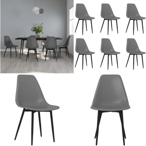 VEVOR Ensemble 6 Chaises Salle à Manger Cuir Blanc - Design Moderne Avec Pieds Métal Et Coussins Épais