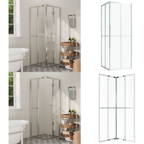 Cabine De Douche ESG 70x70x180 Cm - Verre De Sécurité Aluminium, Neuve