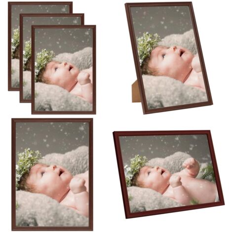 Cadre photo mural ou à poser blanc et rouge 10x15cm