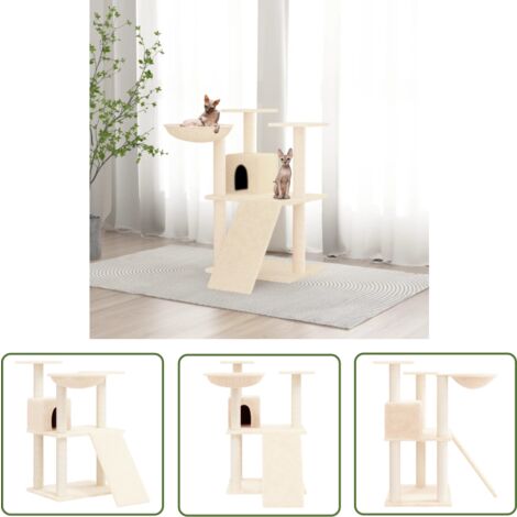 Griffoir Pour Chat Avec Coussin - En Sisal, Anti-Bascule, Protège Meubles Et Canapé