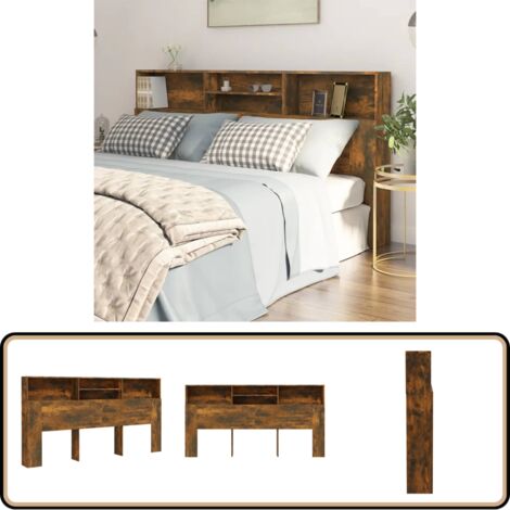 Tête De Lit Murale Avec Rangement VidaXL – Armoire 200 Cm Blanc – 3 Compartiments Pratiques Pour Chambre Moderne