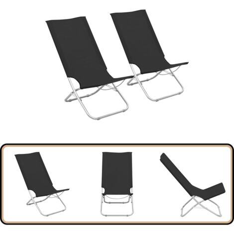 VIDAXL Chaises de realisateur pliables lot de 2 gris fonce tissu VIDAXL Chaises de realisateur pliables lot de 2 gris fonce tissu