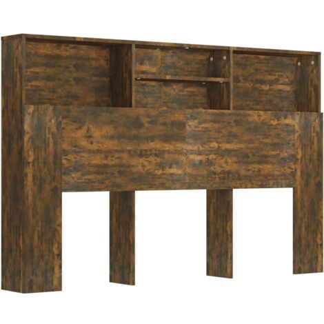 Tête de lit avec rangement | armoire de tête de lit blanc brillant 160x19x103,5 cm