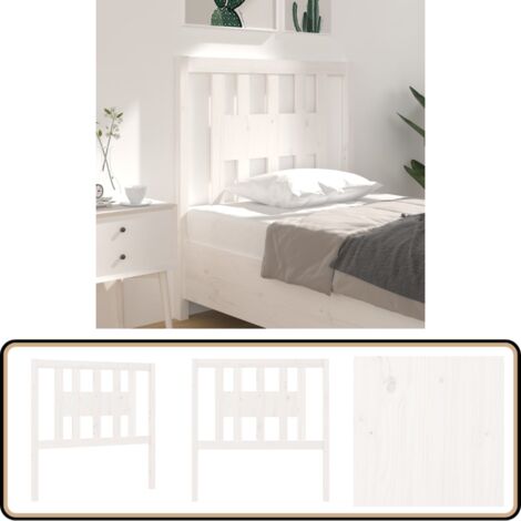 Tête De Lit En Pin Massif VidaXL - Design Classique Gris, Dimensions 96x4x100 Cm, Pour Un Style Rustique Et Apaisant - 5
