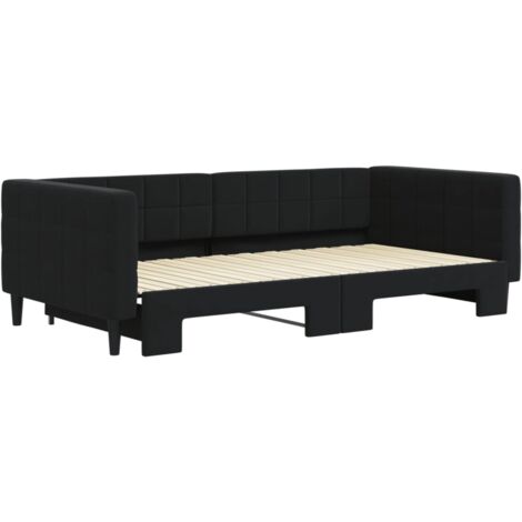 YEHTOKHOME - Lit De Jour Canapé-lit Multifonction Avec Rangement, Ports USB/C Et Lit Escamotable - 90x200 Cm - Beige/Gris - 8