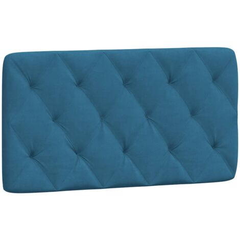 Coussin De Tête De Lit Bleu 140 Cm VidaXL - Tissu Polyester, Rembourrage Fibre, Pour Dos Et Décoration