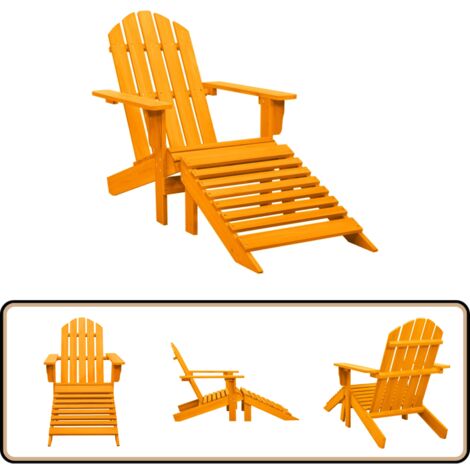 Jaune Siège de jardin - Chaise de jardin - 1 PC - Adirondack avec pouf bois de sapin jaune C4689 - Jardin Jaune Siège de jardin - Chaise de jardin - 1 PC - Adirondack avec pouf bois de sapin jaune C4689 - Jardin