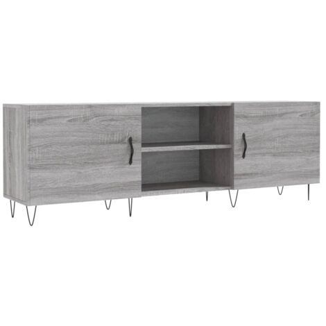 Meuble TV - Banc TV - Table TV - bois d'ingénierie et acier enduit de