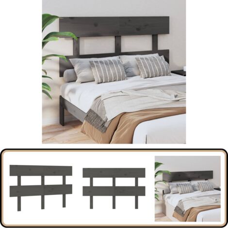 Maison Exclusive - Tête de lit Gris 144x3x81 cm Bois massif de pin
