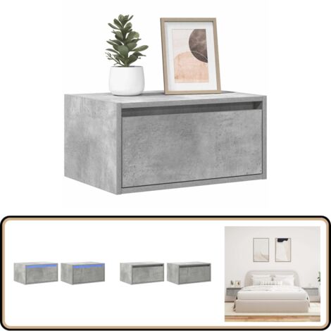Lot De 2 Tables De Chevet Avec Lumières LED RVB - Chêne Artisanal - Rangement & Style Moderne