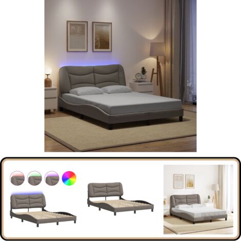 DecoInParis Lit Boxspring 140x200 Avec Coffre De Rangement En Velours Gris - Valeria