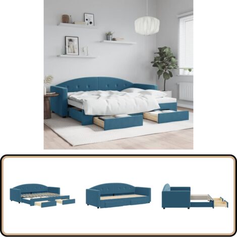 YEHTOKHOME - Lit De Jour Canapé-lit Multifonction Avec Rangement, Ports USB/C Et Lit Escamotable - 90x200 Cm - Beige/Gris - 11