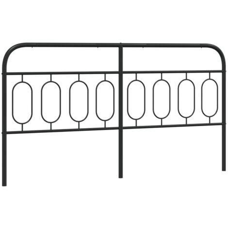 VidaXL Tête De Lit Métal Noir 160 Cm – Design Élégant Et Robuste Pour Lit Double, Style Moderne Intemporel