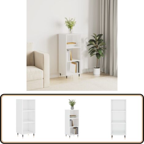 Commode étroite 5 Tiroirs Vida Designs - Blanc - 36x34,5x90 Cm - Rangement Chambre Ou Bureau