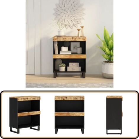 Buffet Bahut Armoire Console Meuble De Rangement Latérale Avec 6 Tiroirs Teck Massif De Recuperation Marron