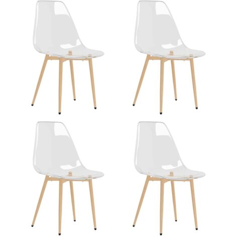 Lot De 2 Chaises De Salle à Manger Transparentes - Design Avec Accoudoirs - Louis King Transparent - Chaise