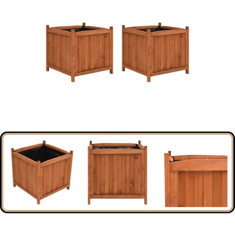 Bac Culture Couvercle Lot De 2 Jardinières Surélevées Ovales Avec